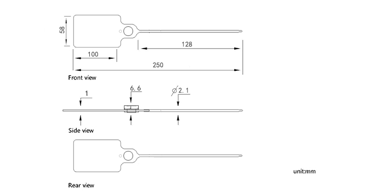 Selo plástico de bandeira Selo plástico de bandeira