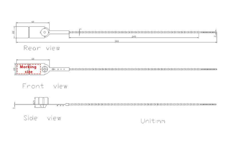 Vedações plásticas para caminhões Plastic Truck Seals
