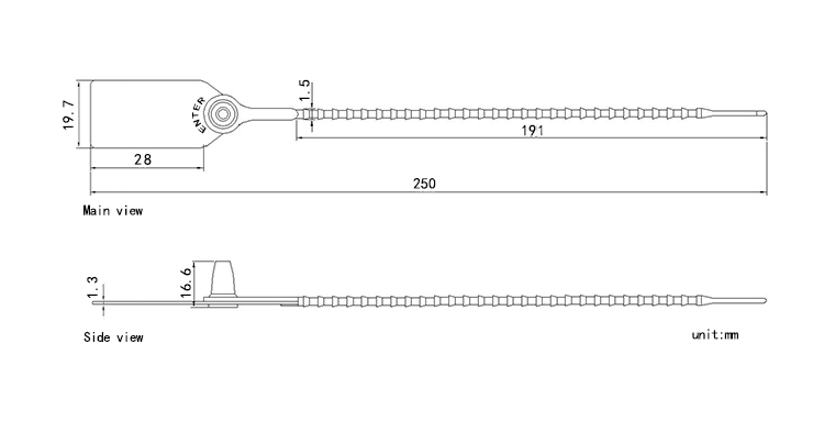Vedações plásticas ajustáveis Adjustable Plastic Seals